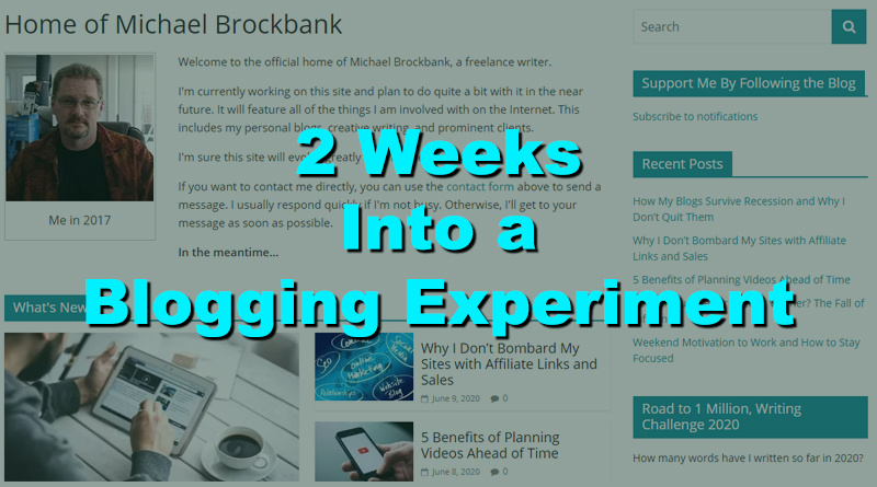 2 Week Blogging Experiment